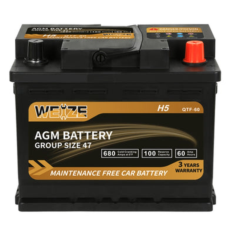 Hexcell Aux AGM 12V Auxiliary Battery 45 Ah